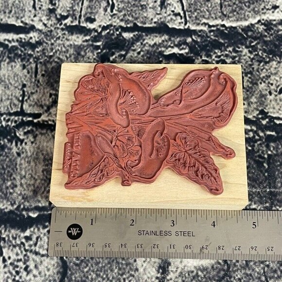 PSX K-1696 F-970 Mounted Rubber Stamps Butterflies, Roses and Cabbage Roses - Picture 9 of 11